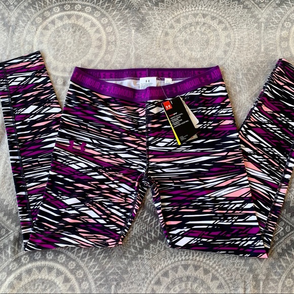 Under Armour Girls Heatgear Printed Leggings - Picture 5 of 8